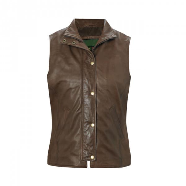 leather gilet womens
